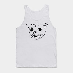 coughing cat meme Tank Top